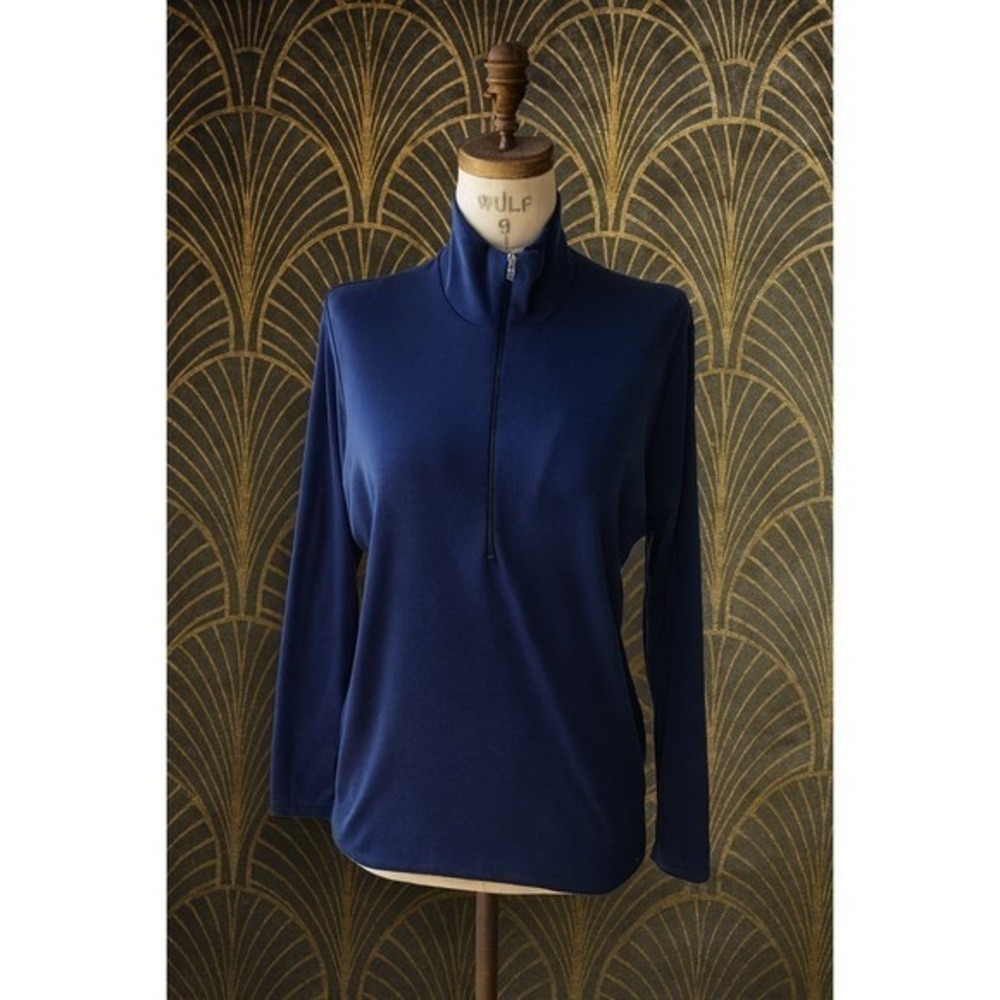 Vintage - Patagonia - Capilene 1/4 zipper -‎ royal blue long sleeve modest  EUC